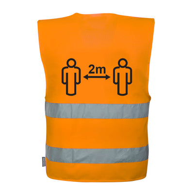 Portwest C406 Hi Vis Social Distancing Vest 2m 1#colour_orange
