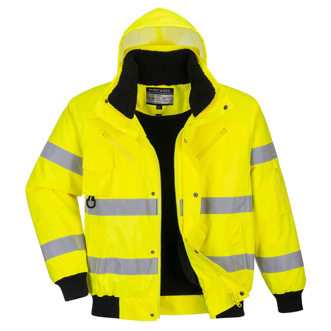 Portwest C467 Hi Vis 3-in-1 Bomber Jacket 1#colour_yellow