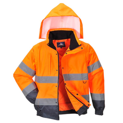 Portwest C468 Hi Vis 2-in-1 Jacket 1#colour_orange