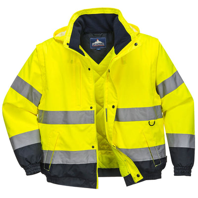 Portwest C468 Hi Vis 2-in-1 Jacket 1#colour_yellow