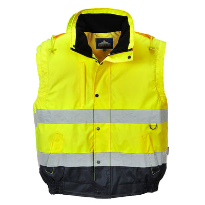 Portwest C468 Hi Vis 2-in-1 Jacket 1#colour_yellow 2#colour_yellow