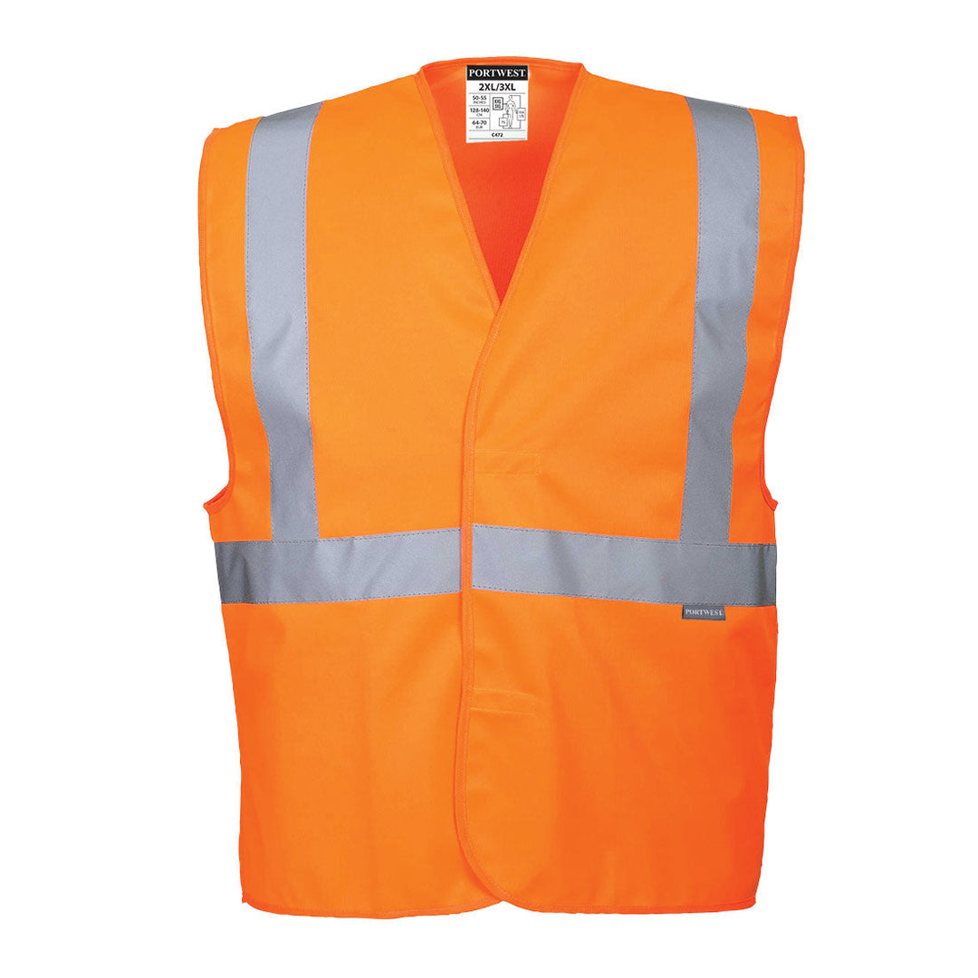 Portwest C472 Hi Vis One Band & Brace Vest 1#colour_orange