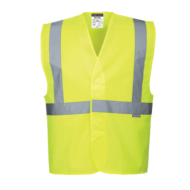 Portwest C472 Hi Vis One Band & Brace Vest 1#colour_yellow