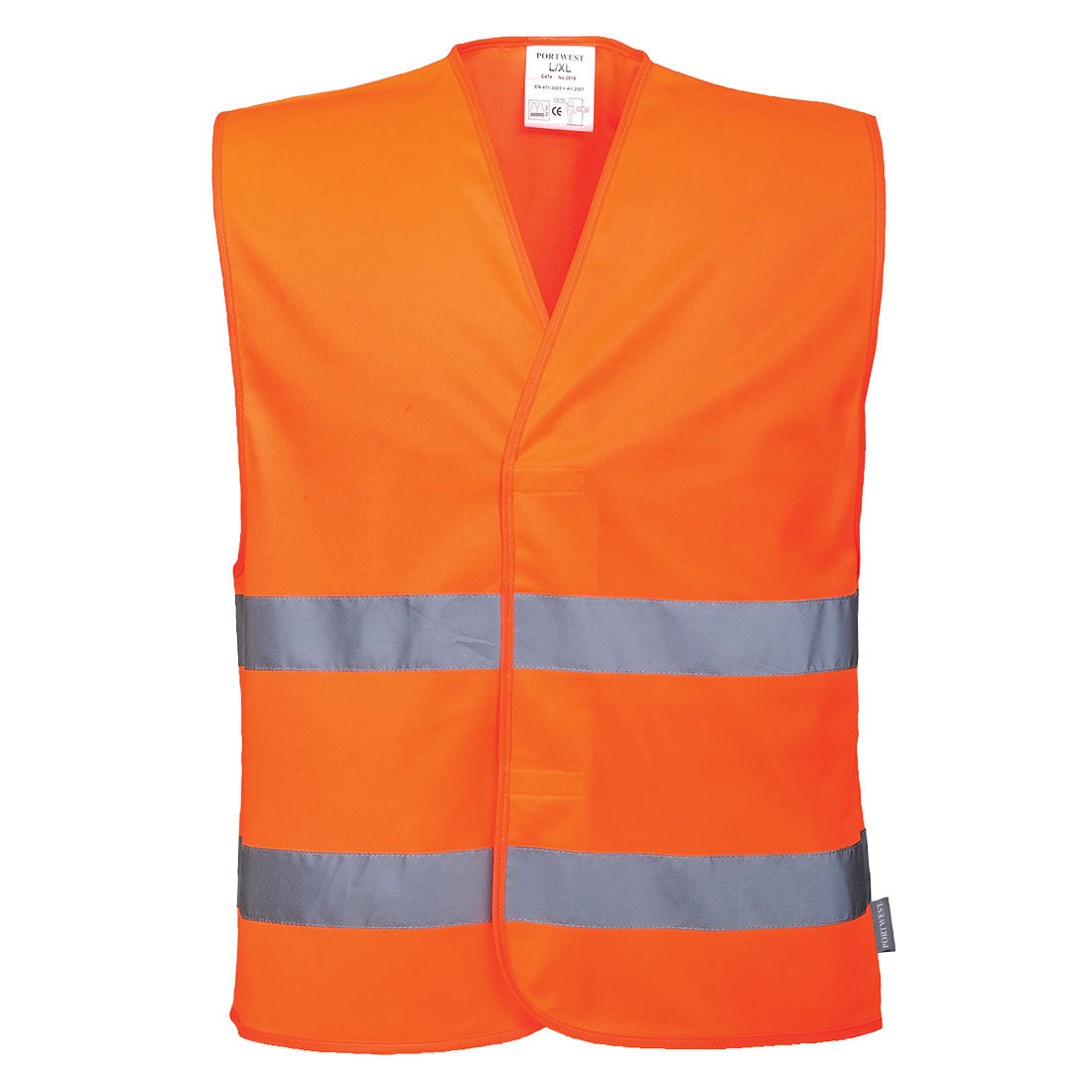 Portwest C474 Hi Vis Two Band Vest 1#colour_orange