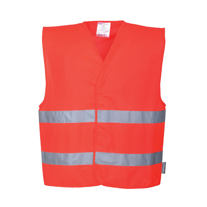 Portwest C474 Hi Vis Two Band Vest 1#colour_red