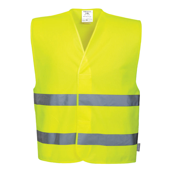 Portwest C474 Hi Vis Two Band Vest 1#colour_yellow