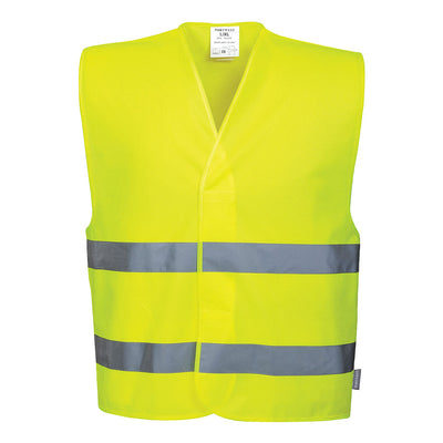Portwest C474 Hi Vis Two Band Vest 1#colour_yellow