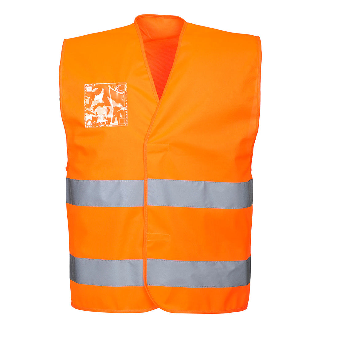 Portwest C475 Hi Vis Vest - Dual ID Holder 1#colour_orange 2#colour_orange