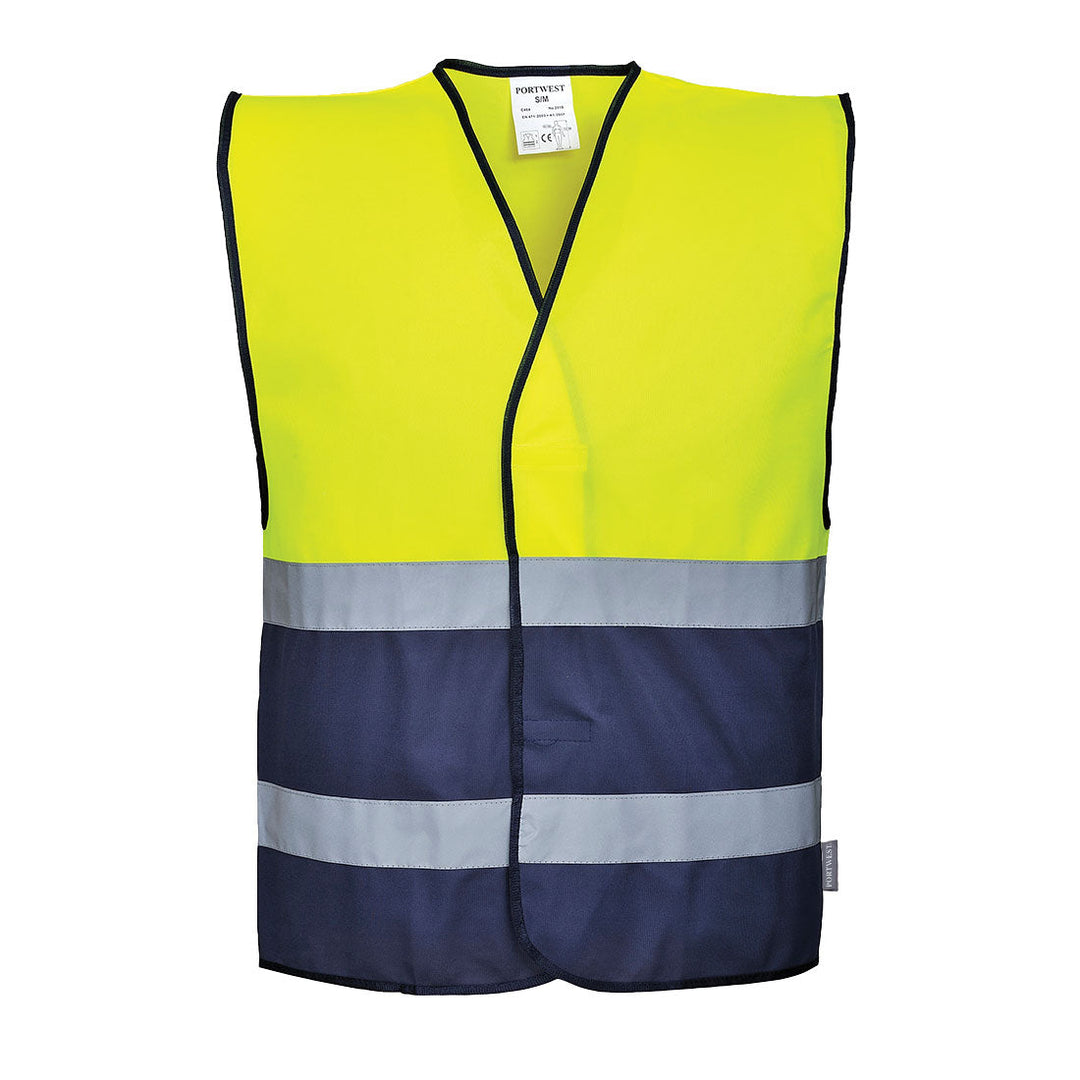 Portwest C484 Hi Vis Two Tone Vest 1#colour_yellow-navy