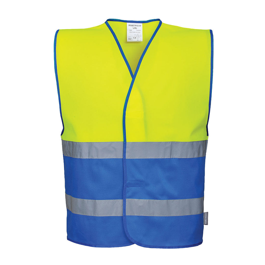 Portwest C484 Hi Vis Two Tone Vest 1#colour_yellow-royal