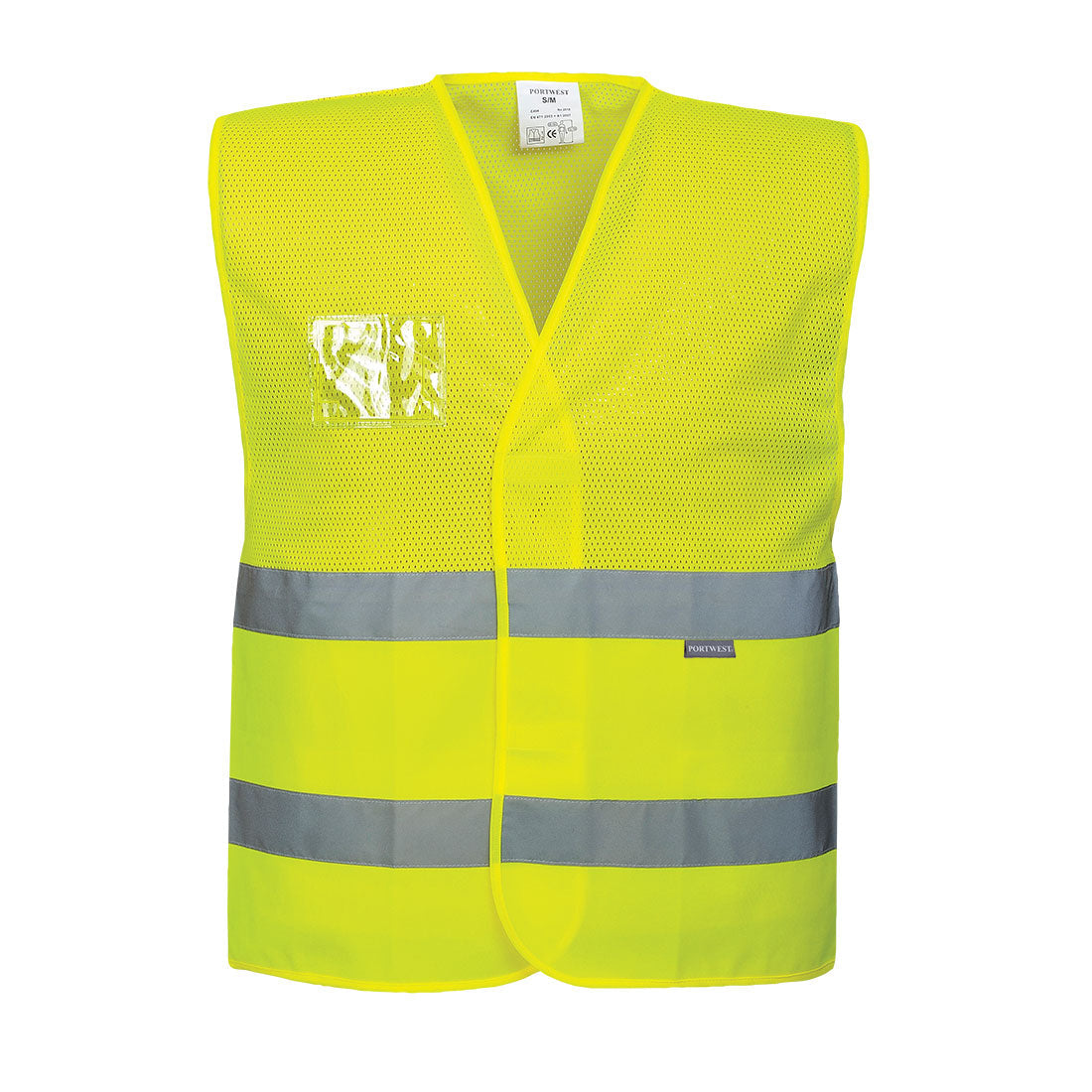 Portwest C494 Hi Vis Half Mesh Vest 1#colour_yellow