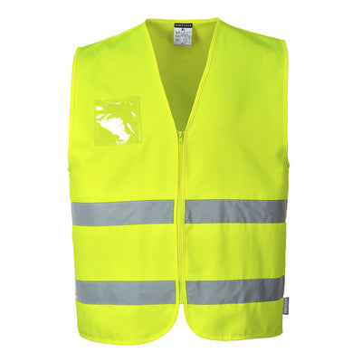 Portwest C497 Hi Vis Polycotton Vest 1#colour_yellow