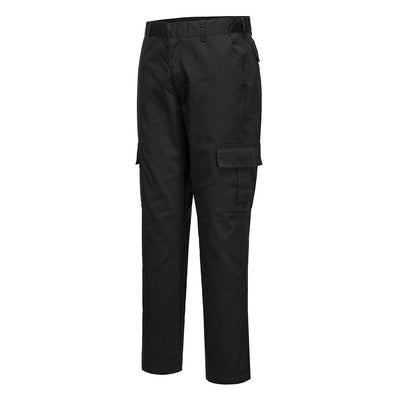 Portwest C711 Slim Fit Combat Trousers 1#colour_black 2#colour_black