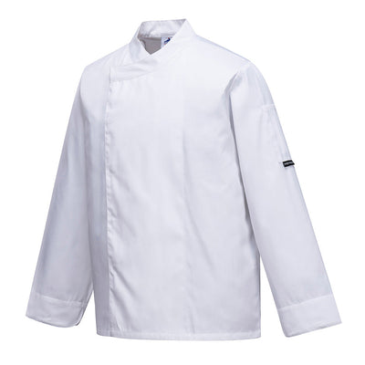 Portwest C730 Cross-Over Chefs Jacket 1#colour_white 2#colour_white