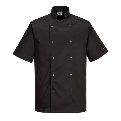 Portwest C733 Cumbria Chefs Jacket 1#colour_black
