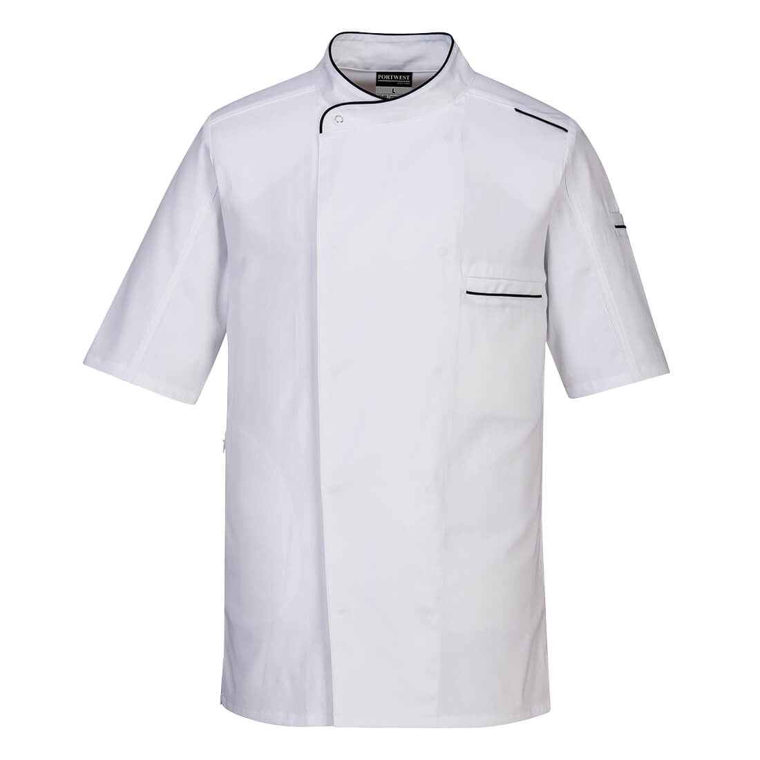 Portwest C735 Surrey Short Sleeve Chefs Jacket 1#colour_white