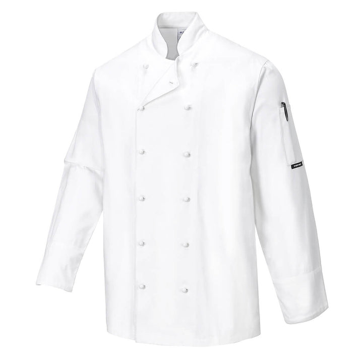 Portwest C771 Norwich Chefs Jacket White Main#colour_white