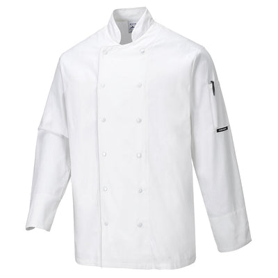 Portwest C773 Dundee Chefs Jacket 1#colour_white