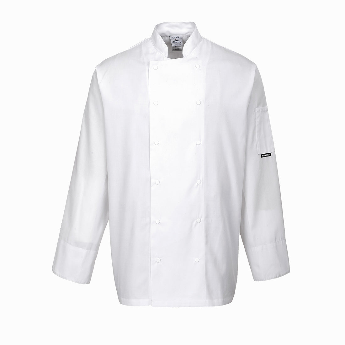 Portwest C773 Dundee Chefs Jacket 1#colour_white 2#colour_white 3#colour_white