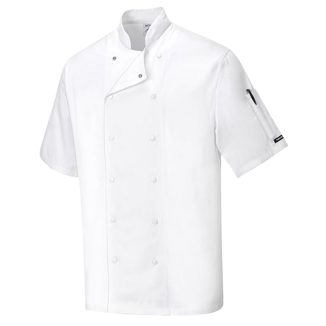 Portwest C774 Aberdeen Chefs Jacket 1#colour_white 2#colour_white