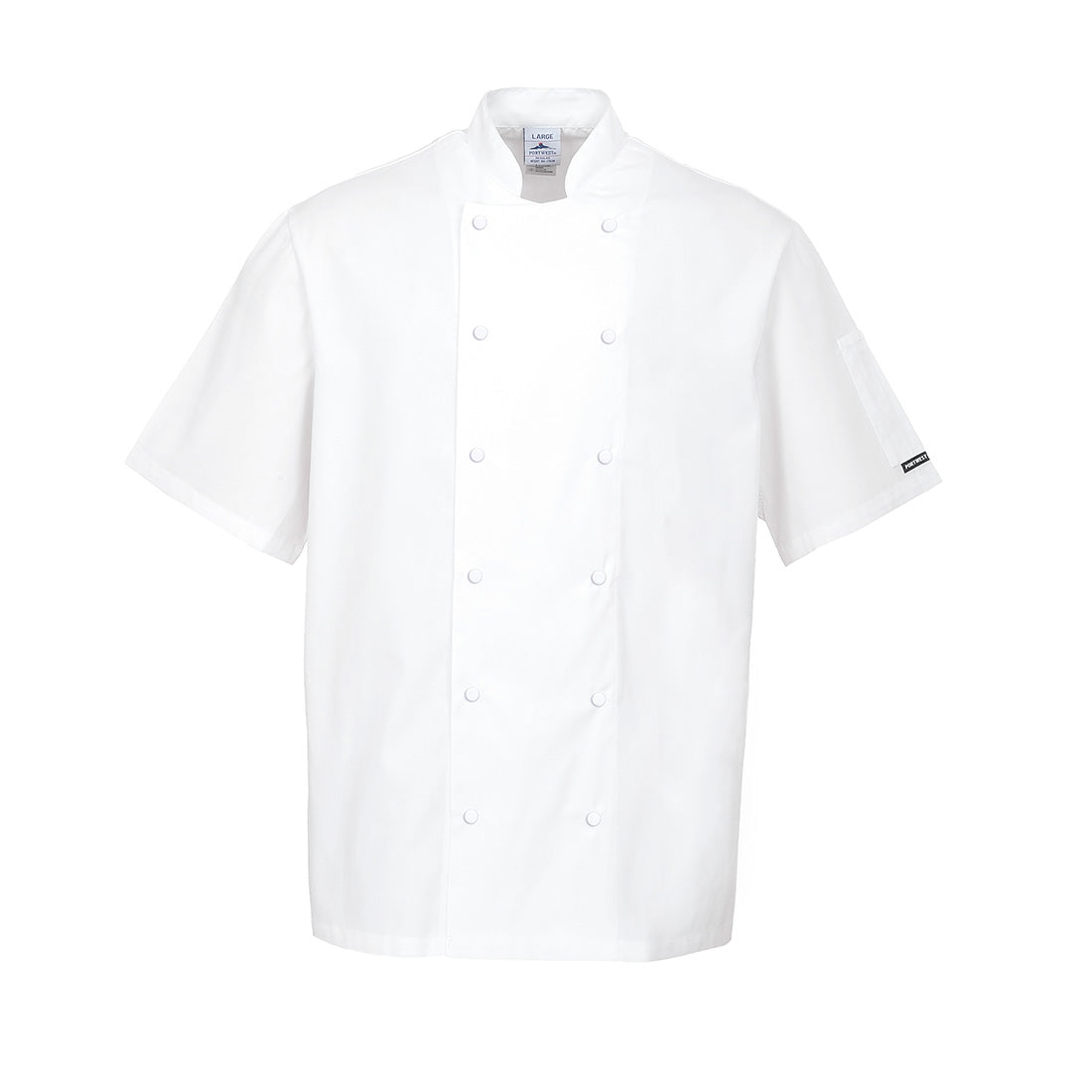 Portwest C774 Aberdeen Chefs Jacket 1#colour_white 2#colour_white 3#colour_white