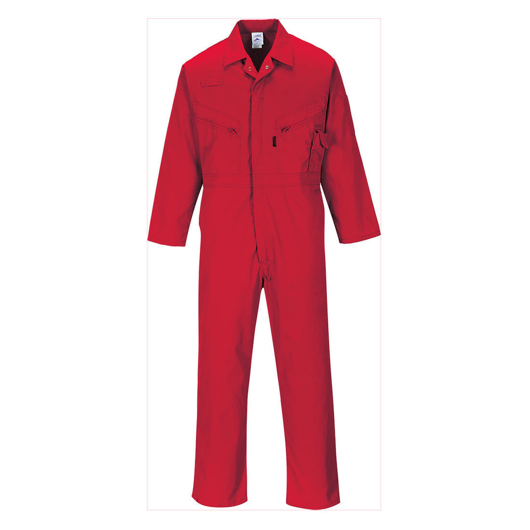 Portwest C813 Liverpool Zip Coveralls 1#colour_red