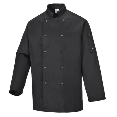 Portwest C833 Suffolk Chefs Jacket 1#colour_black