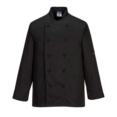 Portwest C834 Somerset Chefs Jacket 1#colour_black
