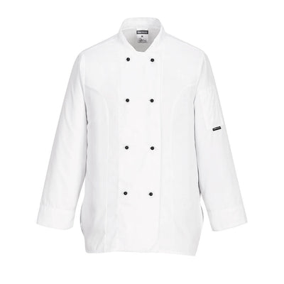 Portwest C837 Rachel Ladies Long Sleeve Chefs Jacket 1#colour_white