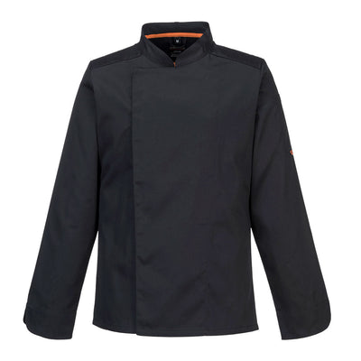 Portwest C838 MeshAir Pro Chefs Jacket Long Sleeved 1#colour_black