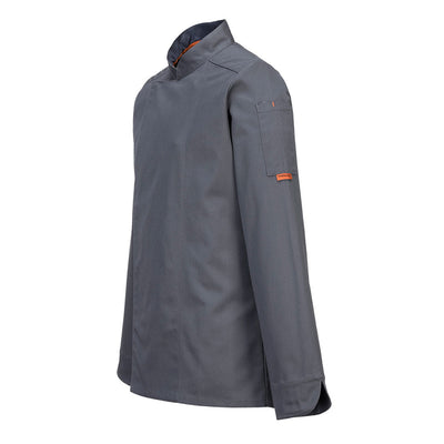 Portwest C838 MeshAir Pro Chefs Jacket Long Sleeved 1#colour_slate-grey 2#colour_slate-grey
