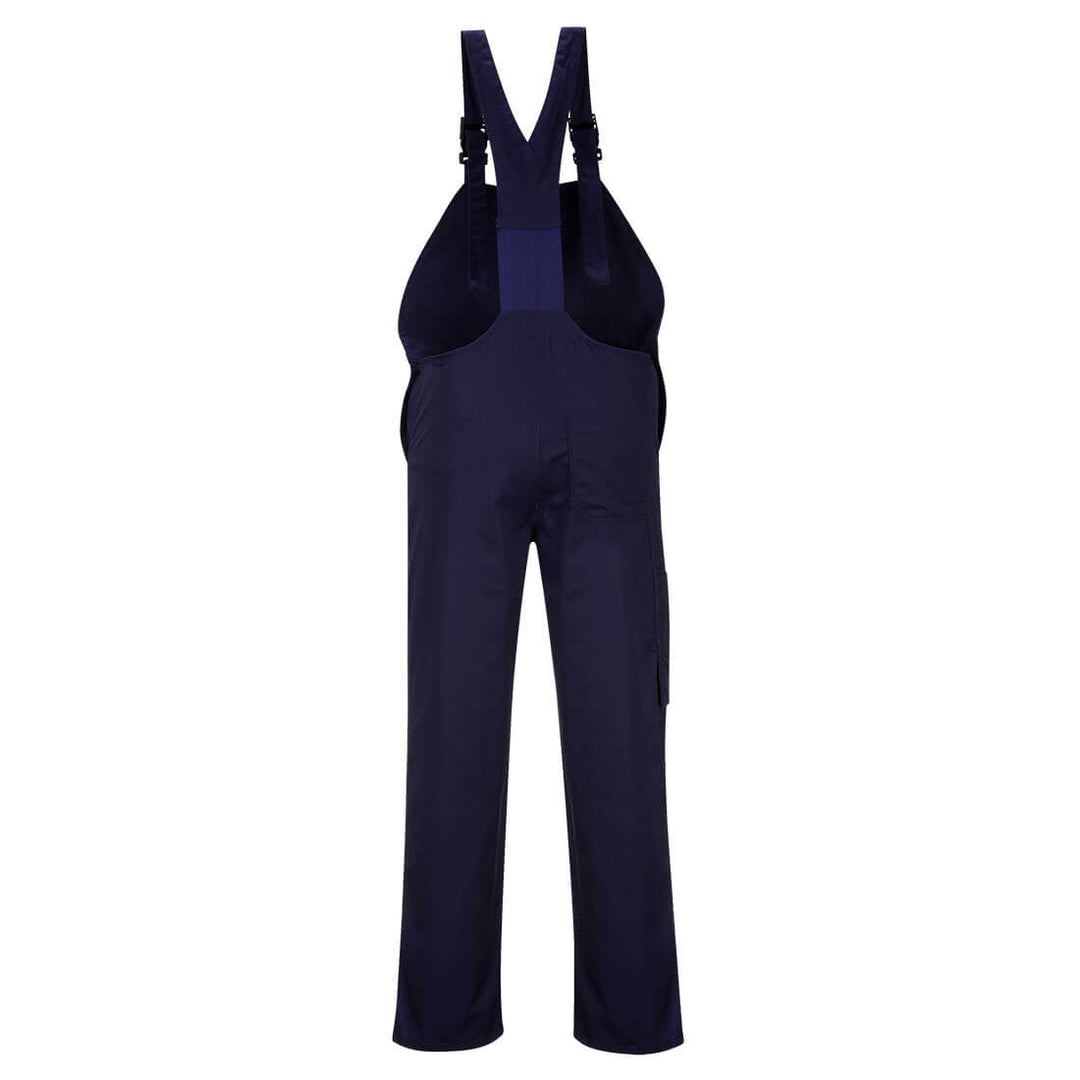 Portwest C875 Burnley Bib and Brace Navy Rear#colour_navy