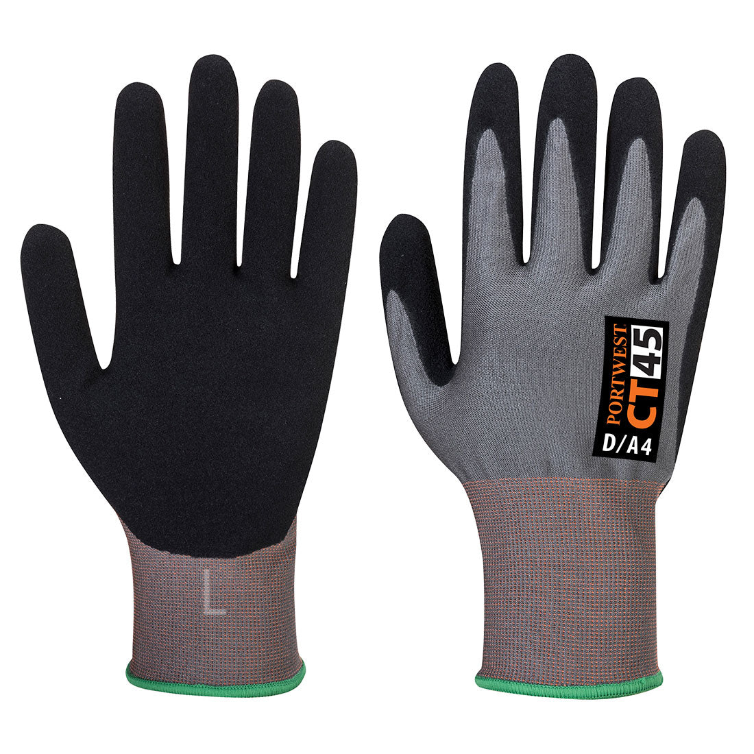 Portwest CT45 CT HR Cut Resistant Nitrile Foam Gloves 1#colour_grey-black