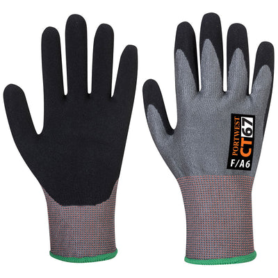 Portwest CT67 CT AHR Cut Resistant Nitrile Foam Gloves 1#colour_grey-black