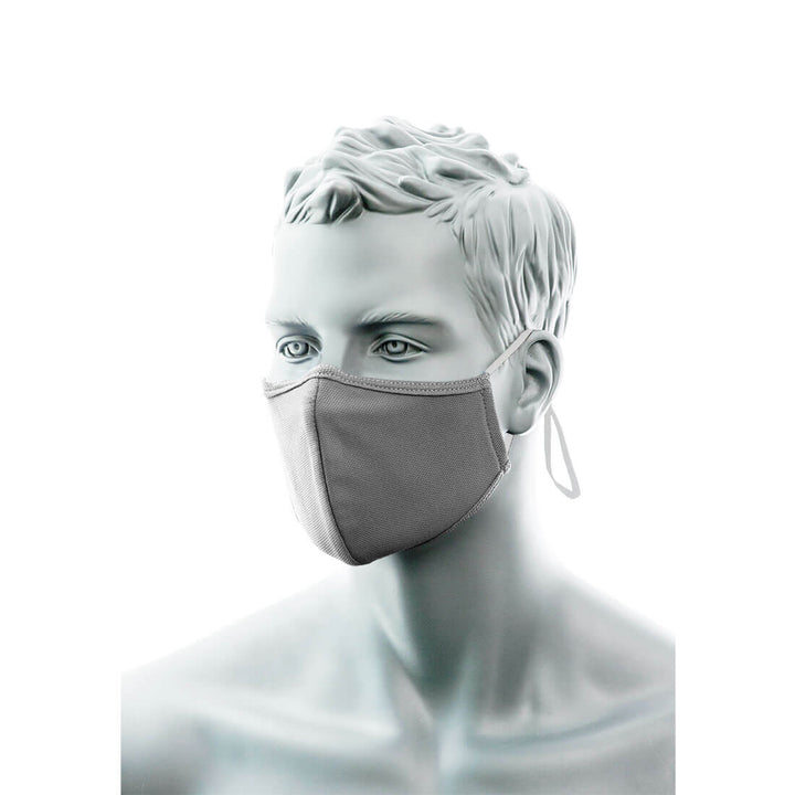 Portwest CV34 2-Ply Anti-Microbial Fabric Face Mask with Nose Band (Pk25) 1#colour_heather-grey