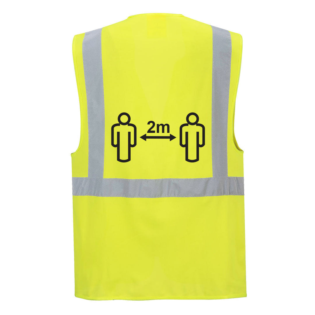 Portwest CV76 Social Distancing Hi Vis Executive Vest 2m 1#colour_yellow