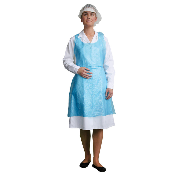 Portwest D300 Disposable PE Bib Apron 1#colour_blue