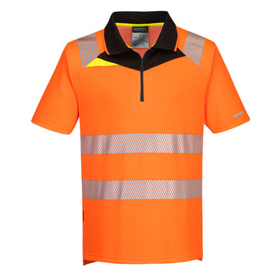 Portwest DX412 DX4 Hi-Vis Polo Shirt Short Sleeve 1#colour_orange-black