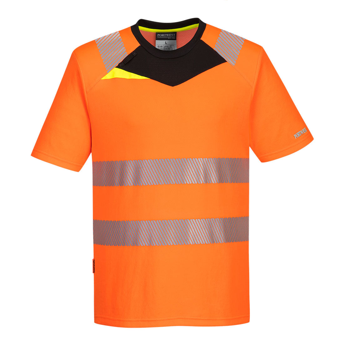 Portwest DX413 DX4 Hi-Vis T-Shirt Short Sleeve 1#colour_orange-black