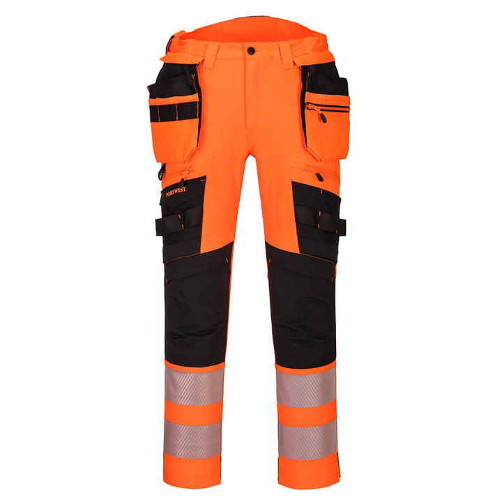 Portwest DX442 DX4 Hi Vis Detachable Holster Pocket Trousers 1#colour_orange-black