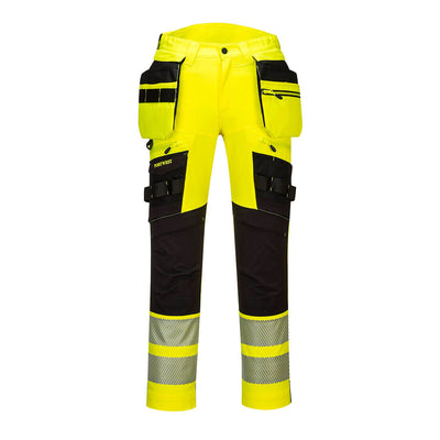 Portwest DX442 DX4 Hi Vis Detachable Holster Pocket Trousers 1#colour_yellow-black