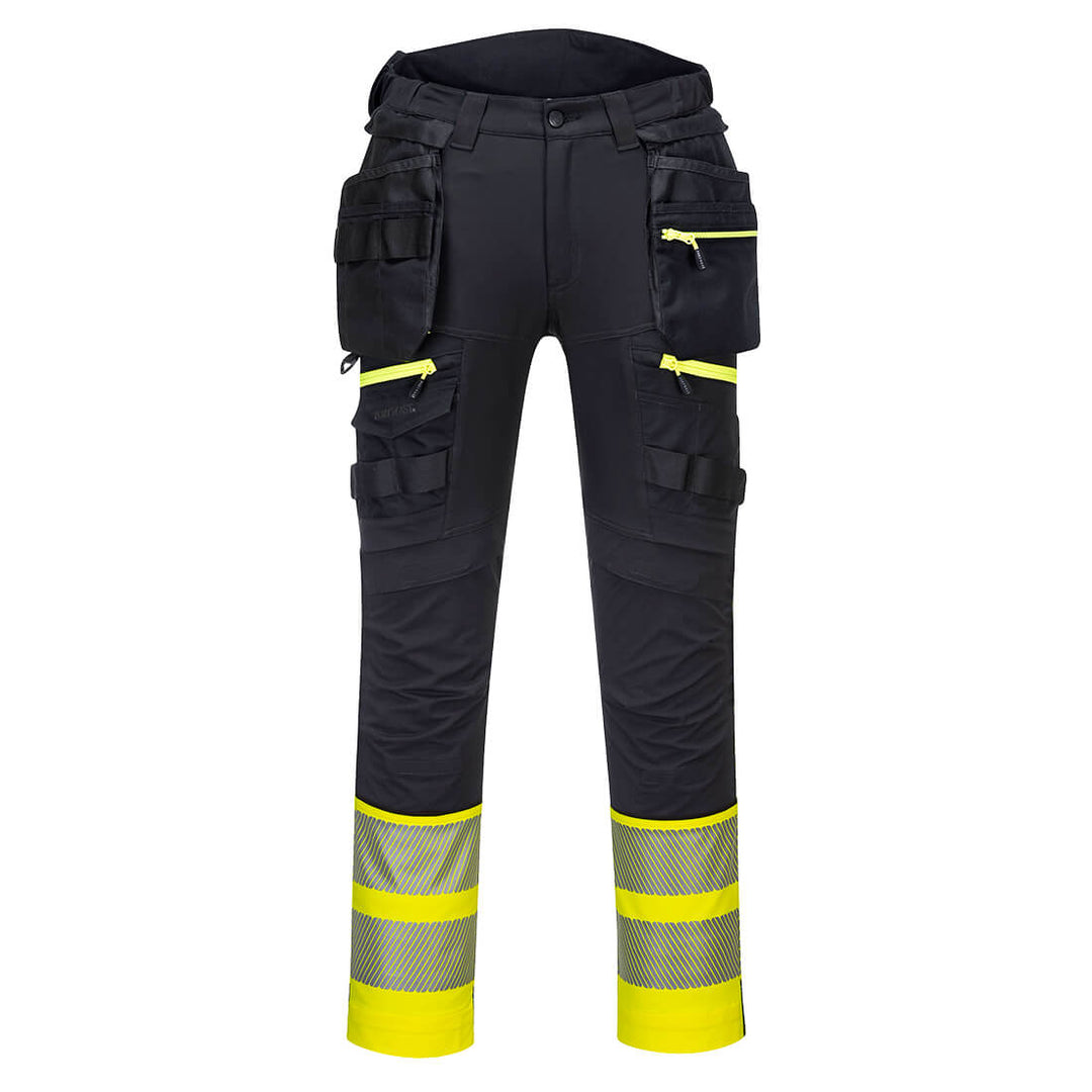 Portwest DX445 DX4 Hi-Vis Class 1 Holster Pocket Trousers 1#colour_yellow-black