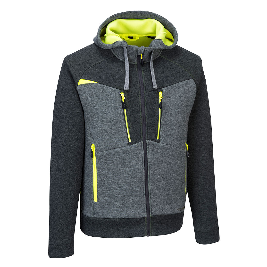 Portwest DX472 DX4 Zipped Hoodie 1#colour_metal-grey 2#colour_metal-grey 3#colour_metal-grey