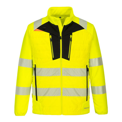 Portwest DX473 DX4 Hi-Vis Hybrid Baffle Jacket 1#colour_yellow-black