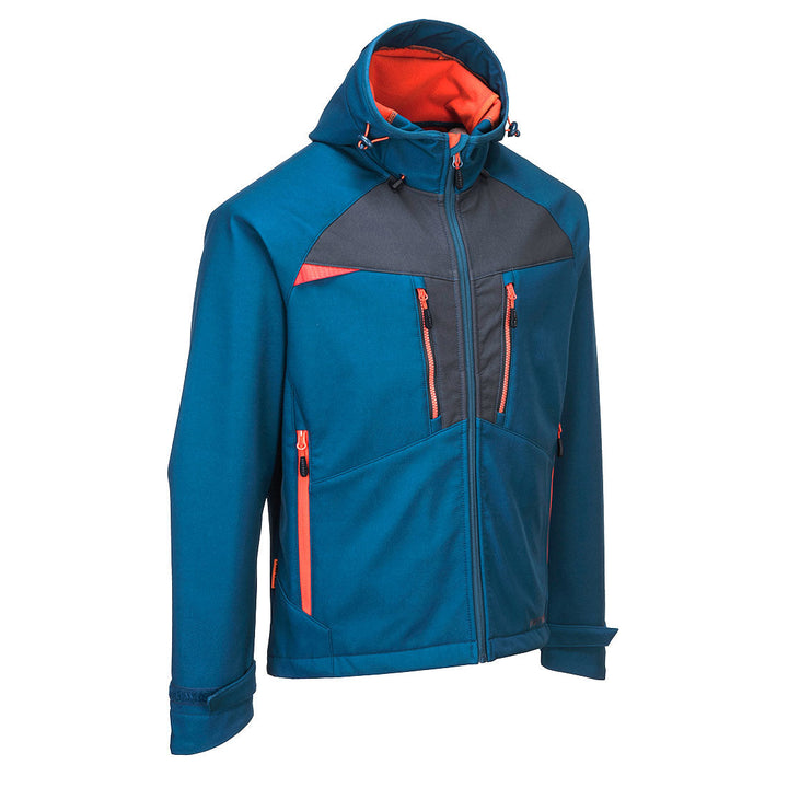 Portwest DX474 DX4 Softshell Jacket 1#colour_metro-blue 2#colour_metro-blue 3#colour_metro-blue