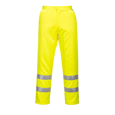Portwest E041 Hi Vis Poly-cotton Trousers 1#colour_yellow