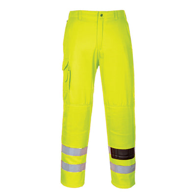 Portwest E046 Hi Vis Combat Trousers 1#colour_yellow 2#colour_yellow