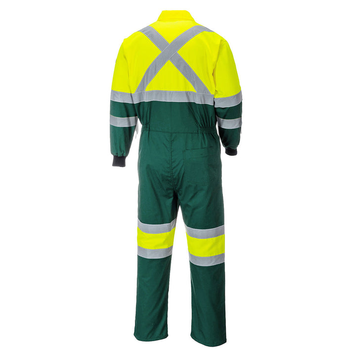 Portwest E052 X Hi Vis Coveralls 1#colour_yellow-green 2#colour_yellow-green