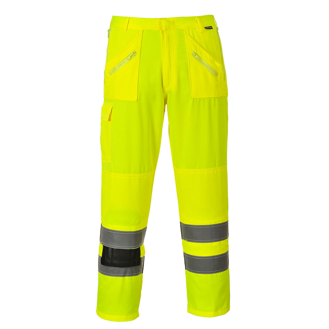 Portwest E061 Hi Vis Action Trousers 1#colour_yellow 2#colour_yellow