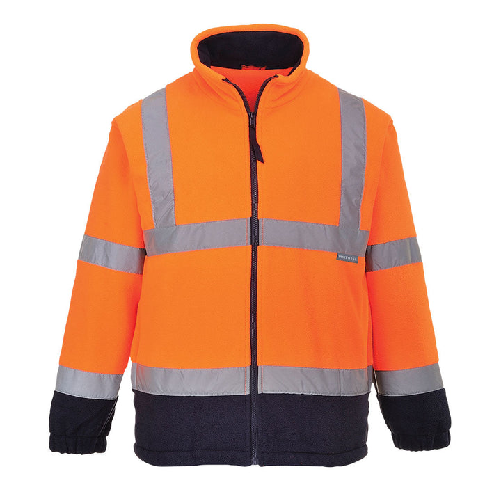 Portwest F301 Hi Vis Two Tone Fleece 1#colour_orange-navy